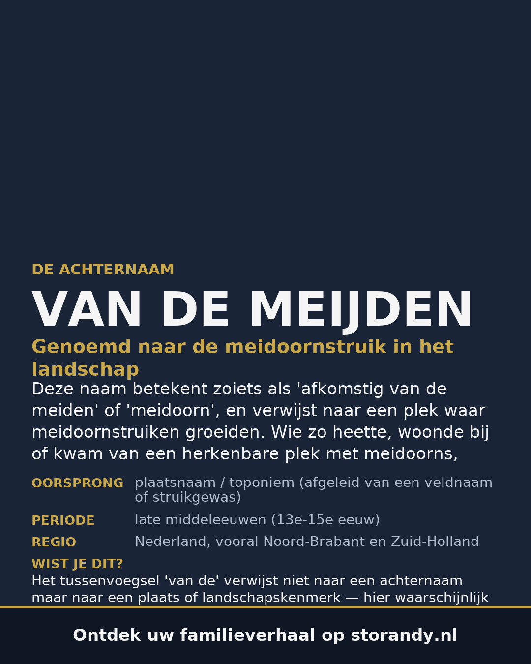 Familiewapen van de achternaam VAN DE MEIJDEN