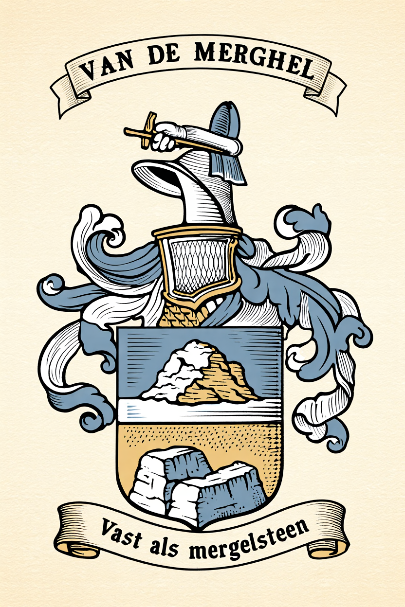 Familiewapen van de achternaam VAN DE MERGHEL