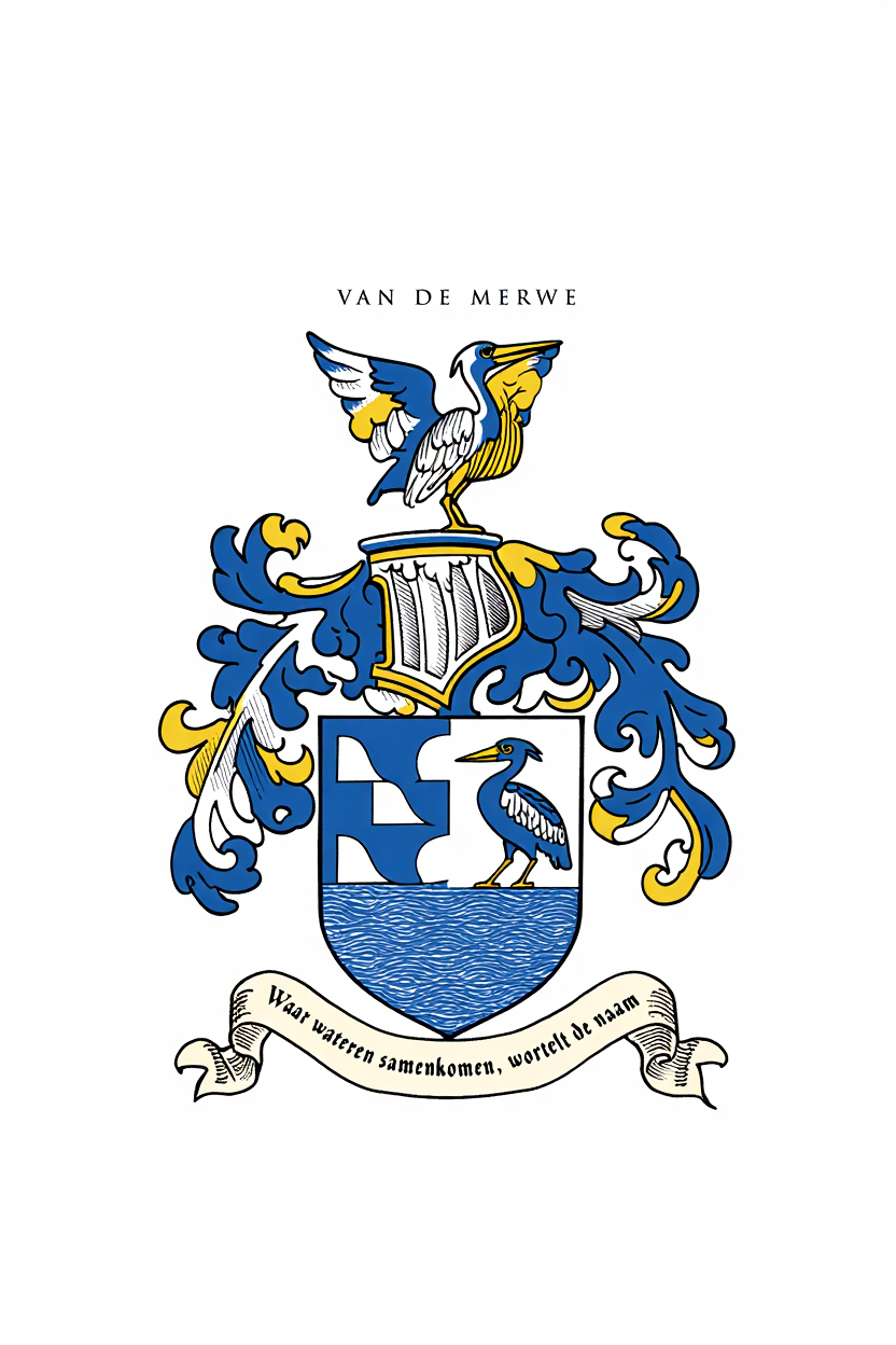 Familiewapen van de achternaam VAN DE MERWE