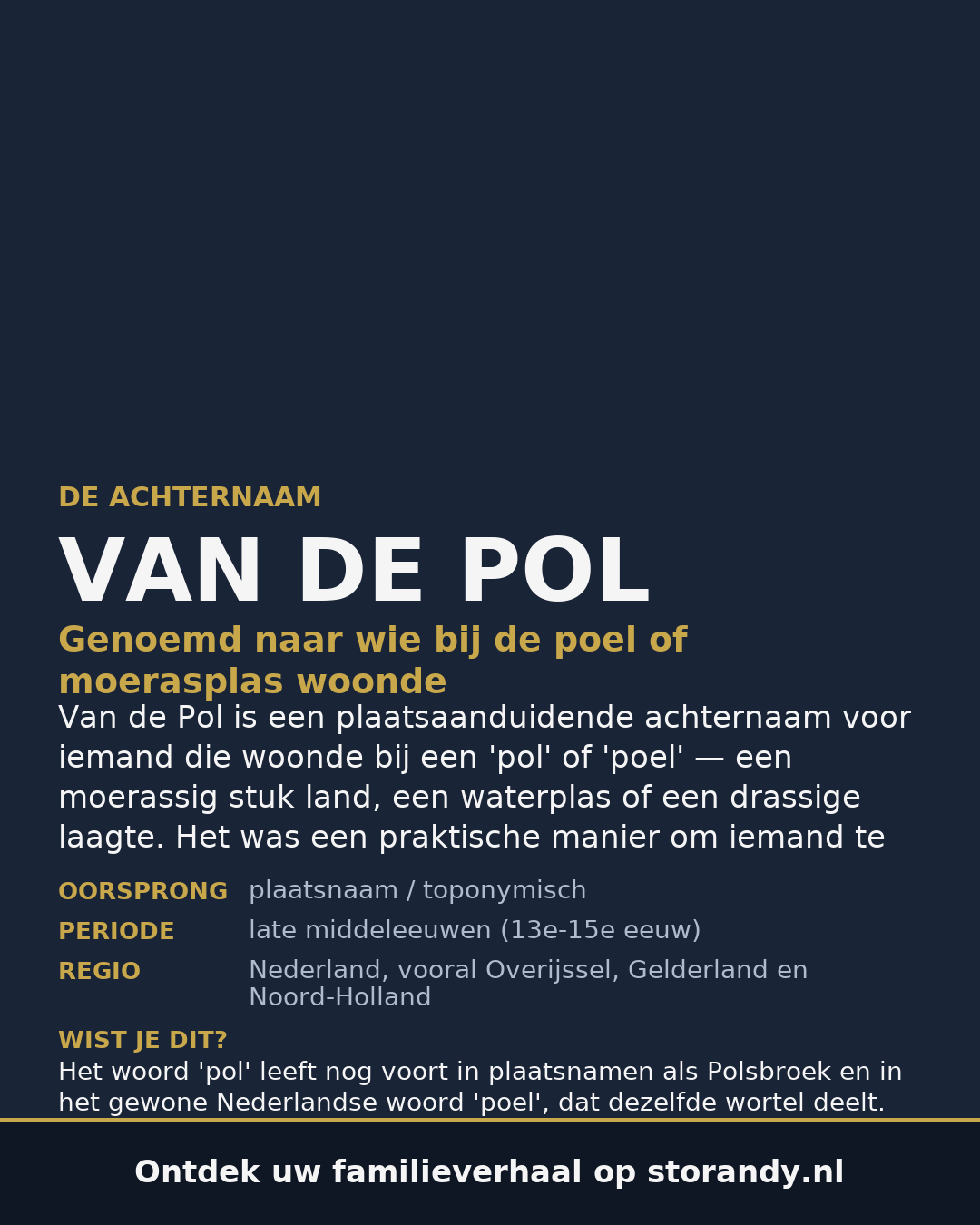 Familiewapen van de achternaam VAN DE POL