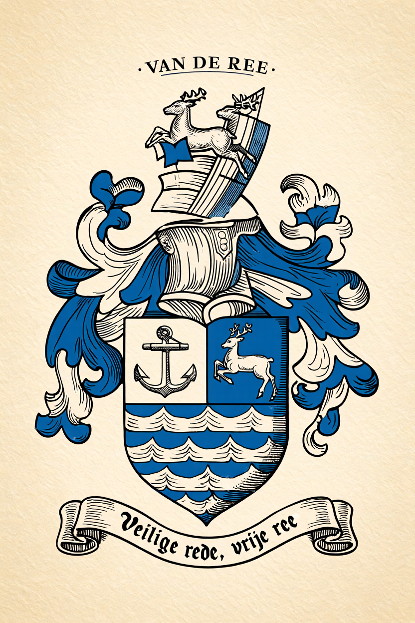 Familiewapen van de achternaam VAN DE REE