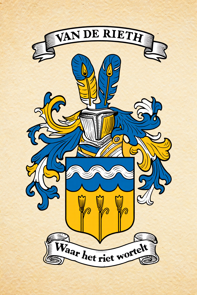 Familiewapen van de achternaam VAN DE RIETH