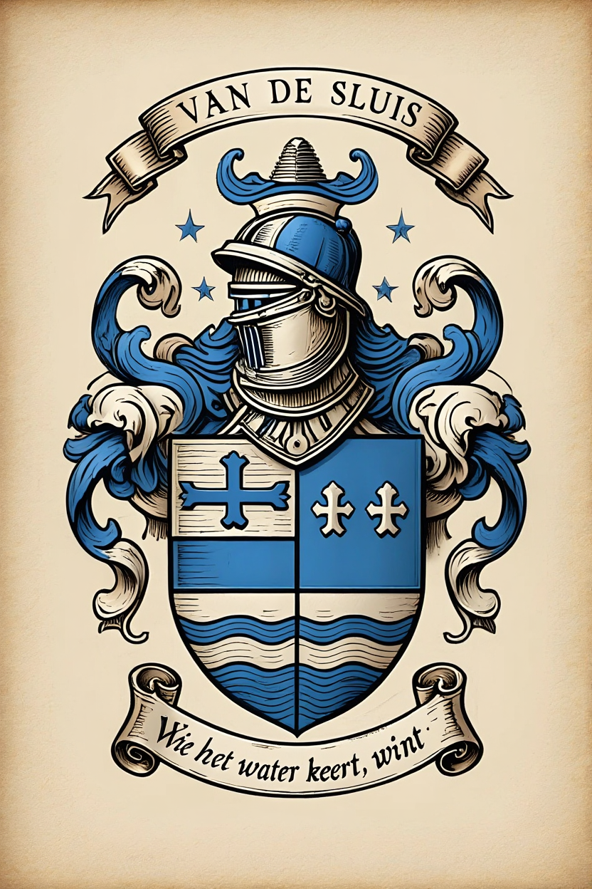 Familiewapen van de achternaam VAN DE SLUIS