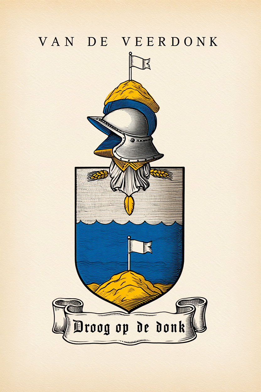 Familiewapen van de achternaam VAN DE VEERDONK
