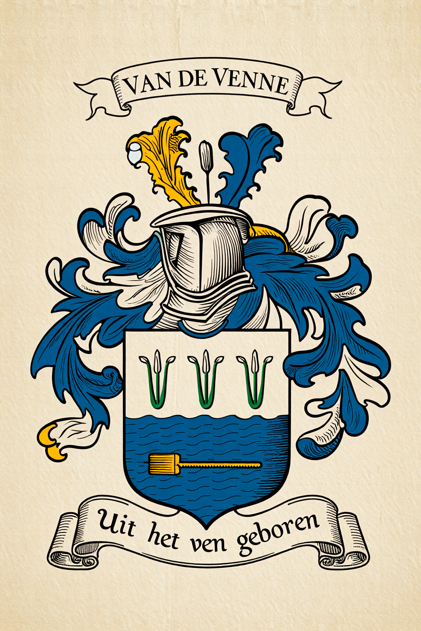 Familiewapen van de achternaam VAN DE VENNE