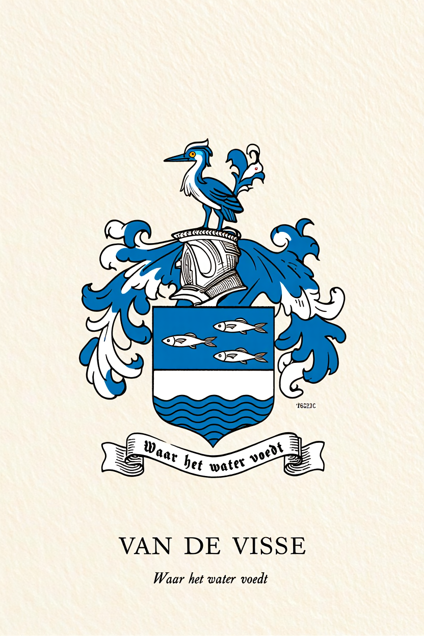 Familiewapen van de achternaam VAN DE VISSE