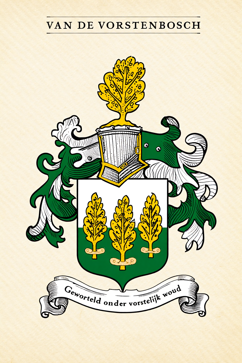 Familiewapen van de achternaam VAN DE VORSTENBOSCH