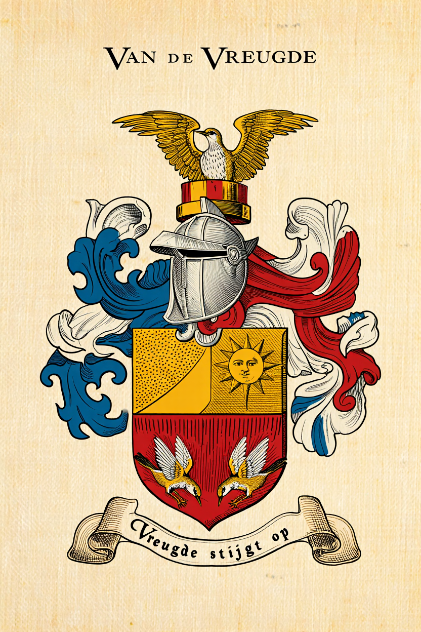 Familiewapen van de achternaam VAN DE VREUGDE
