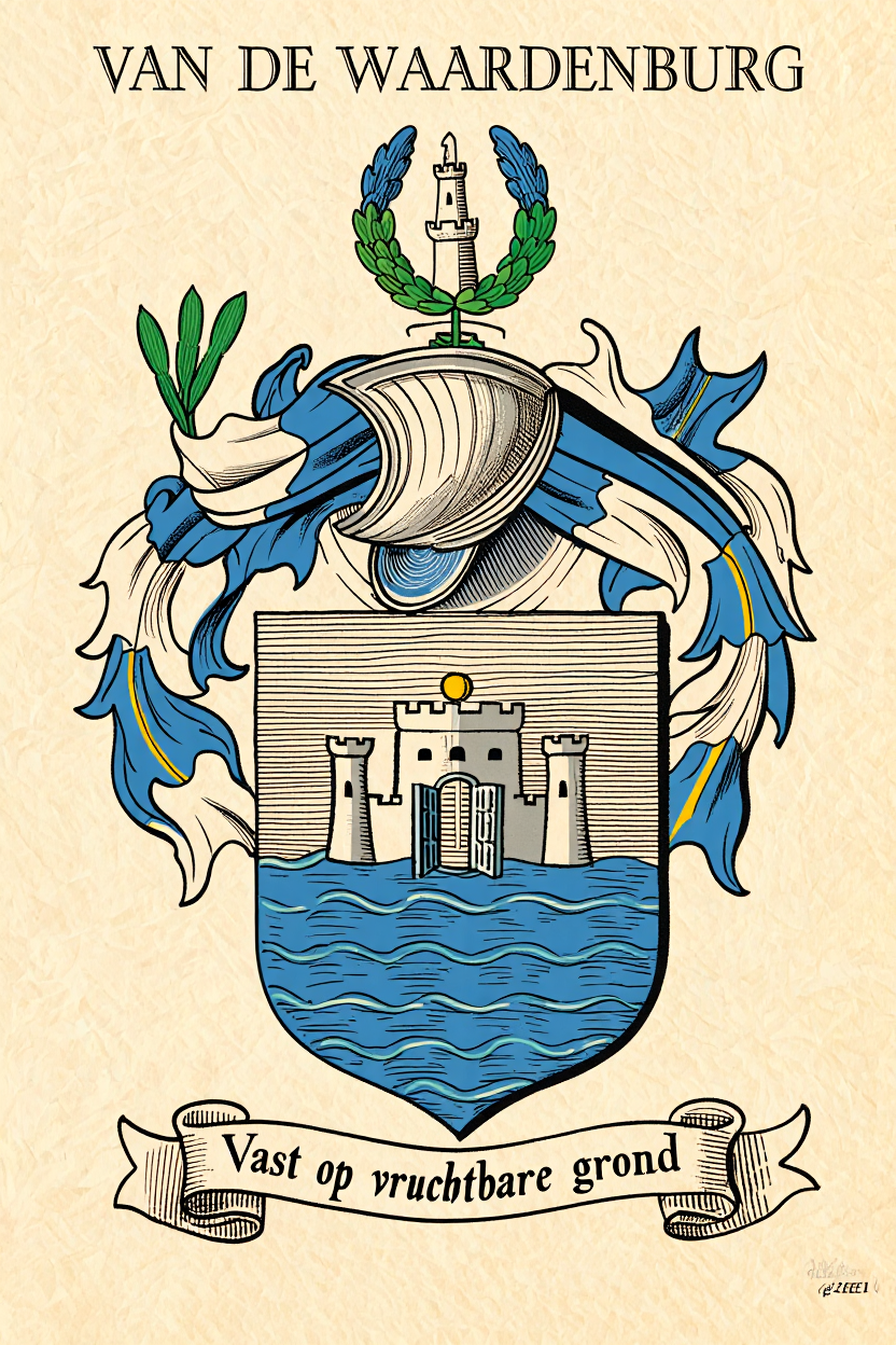 Familiewapen van de achternaam VAN DE WAARDENBURG