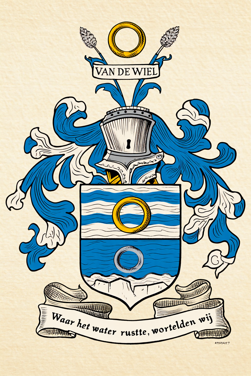 Familiewapen van de achternaam VAN DE WIEL