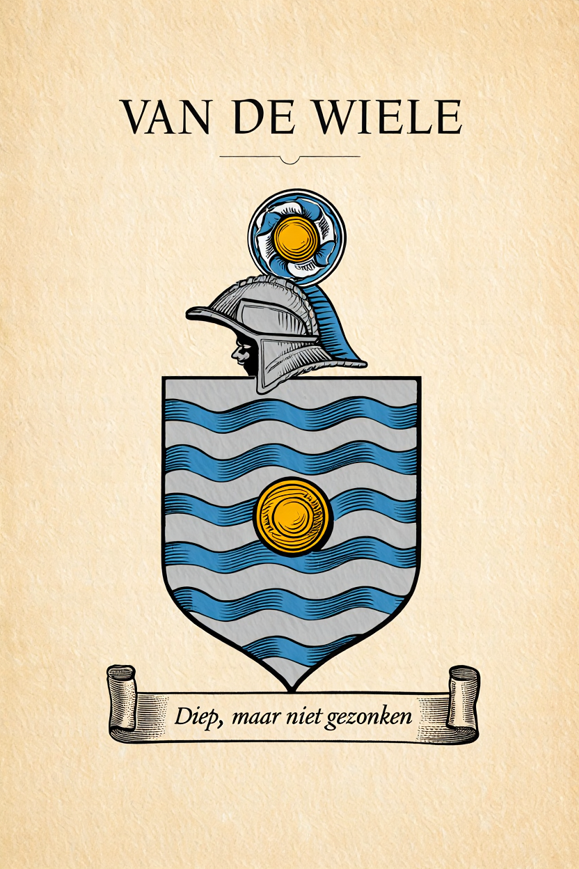 Familiewapen van de achternaam VAN DE WIELE (vergrendeld)