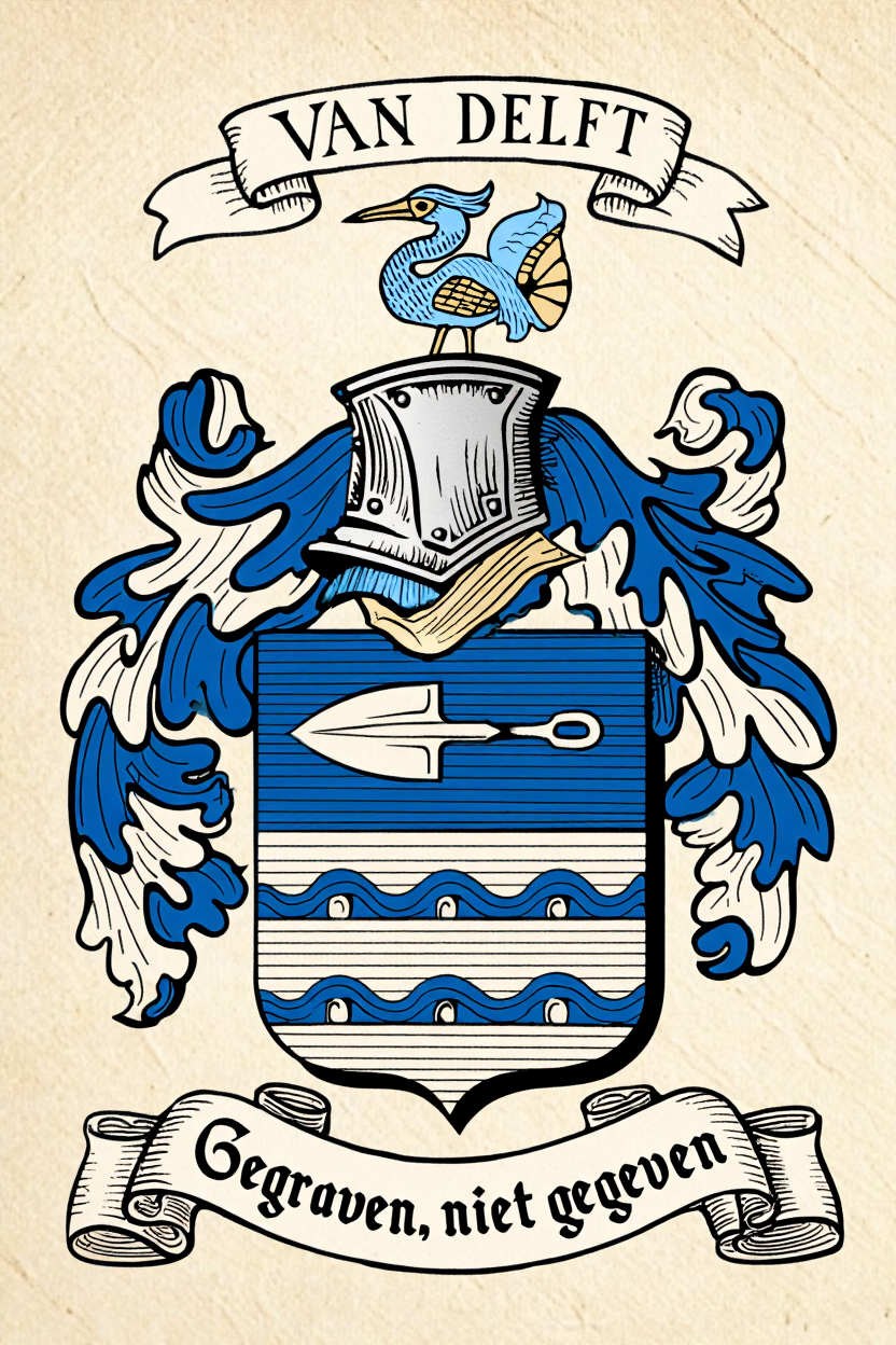 Familiewapen van de achternaam VAN DELFT