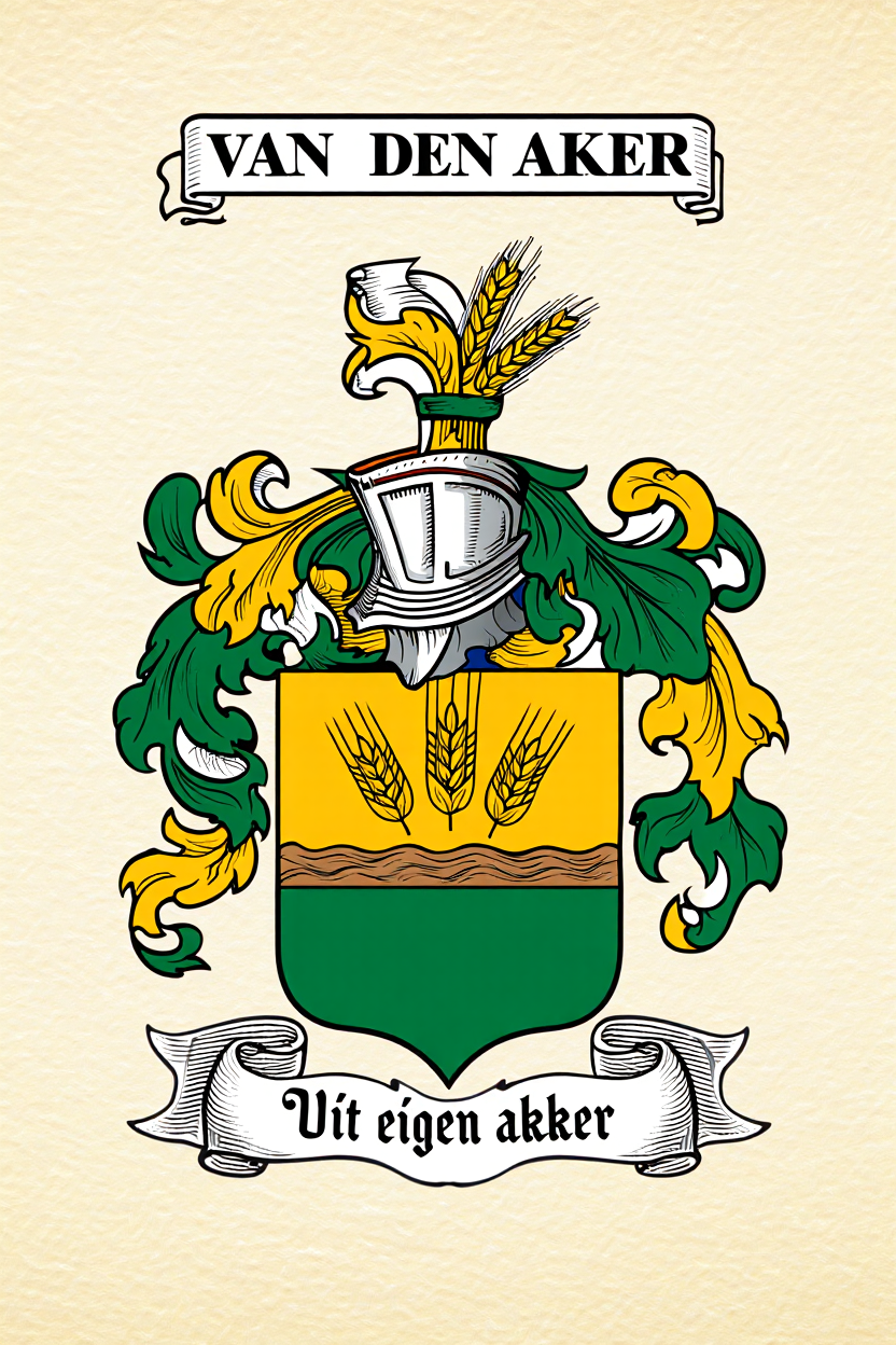 Familiewapen van de achternaam VAN DEN AKER