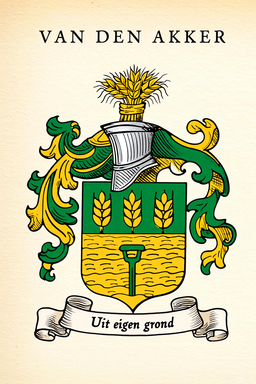 Familiewapen van de achternaam VAN DEN AKKER