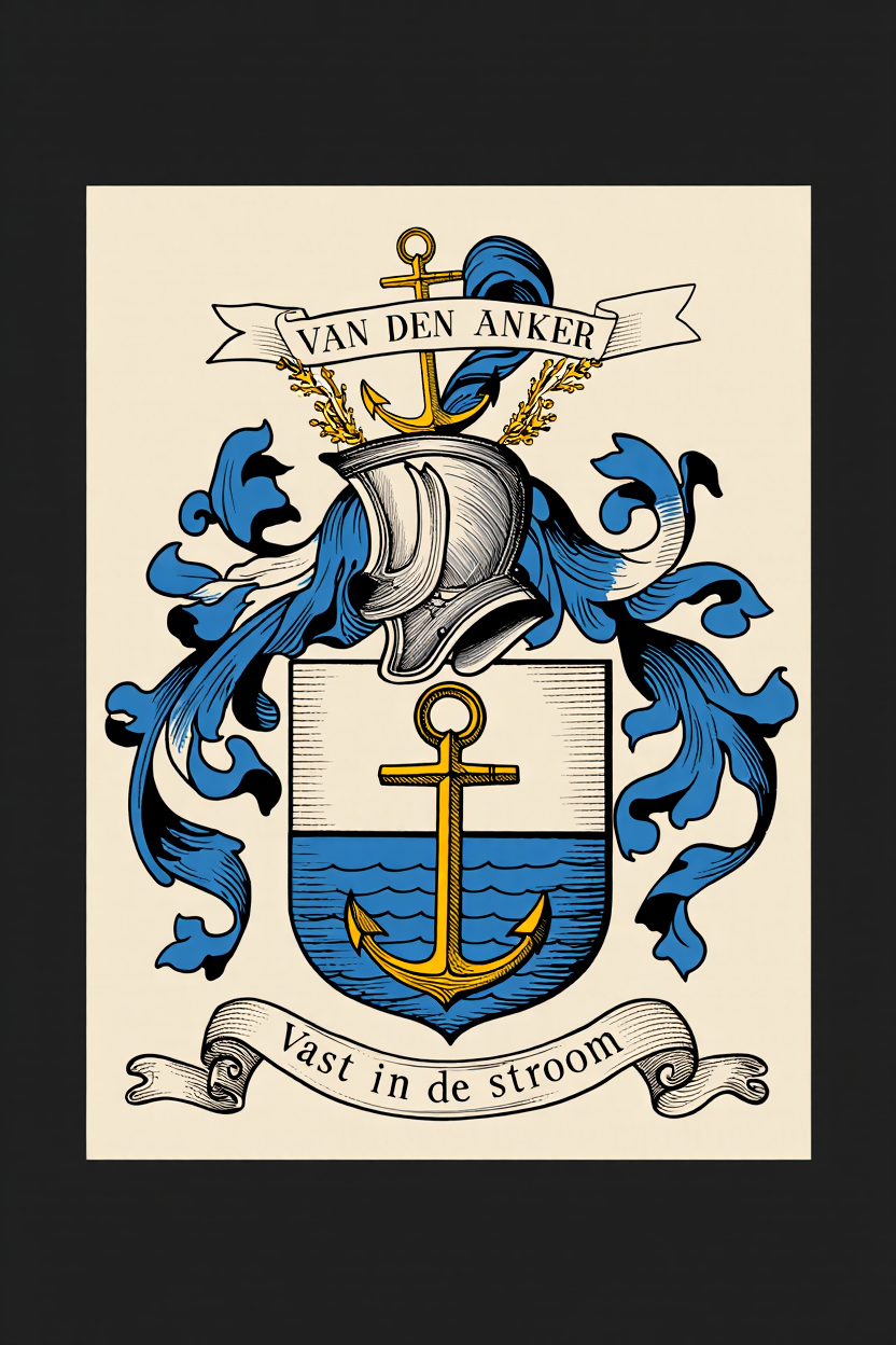 Familiewapen van de achternaam VAN DEN ANKER
