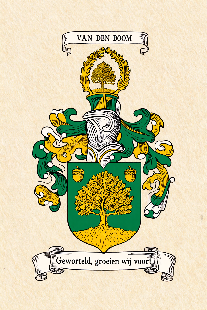 Familiewapen van de achternaam VAN DEN BOOM