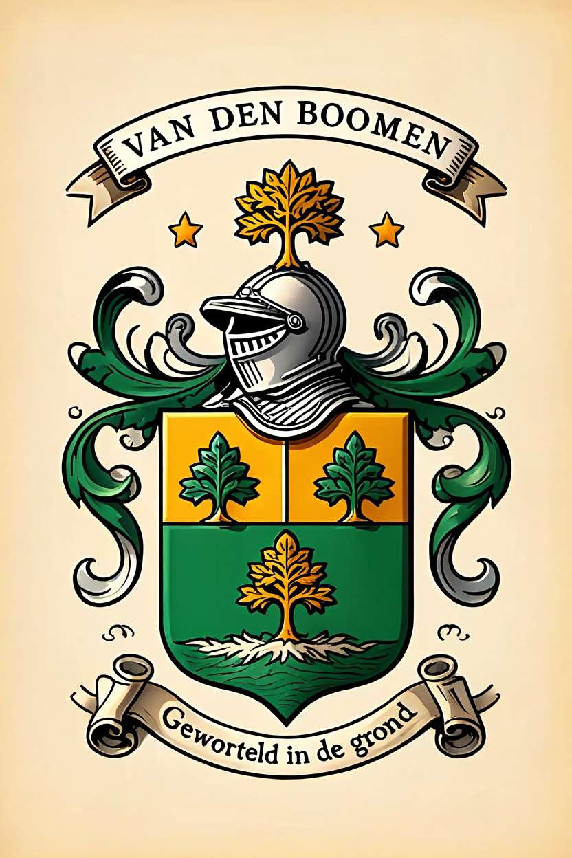 Familiewapen van de achternaam VAN DEN BOOMEN