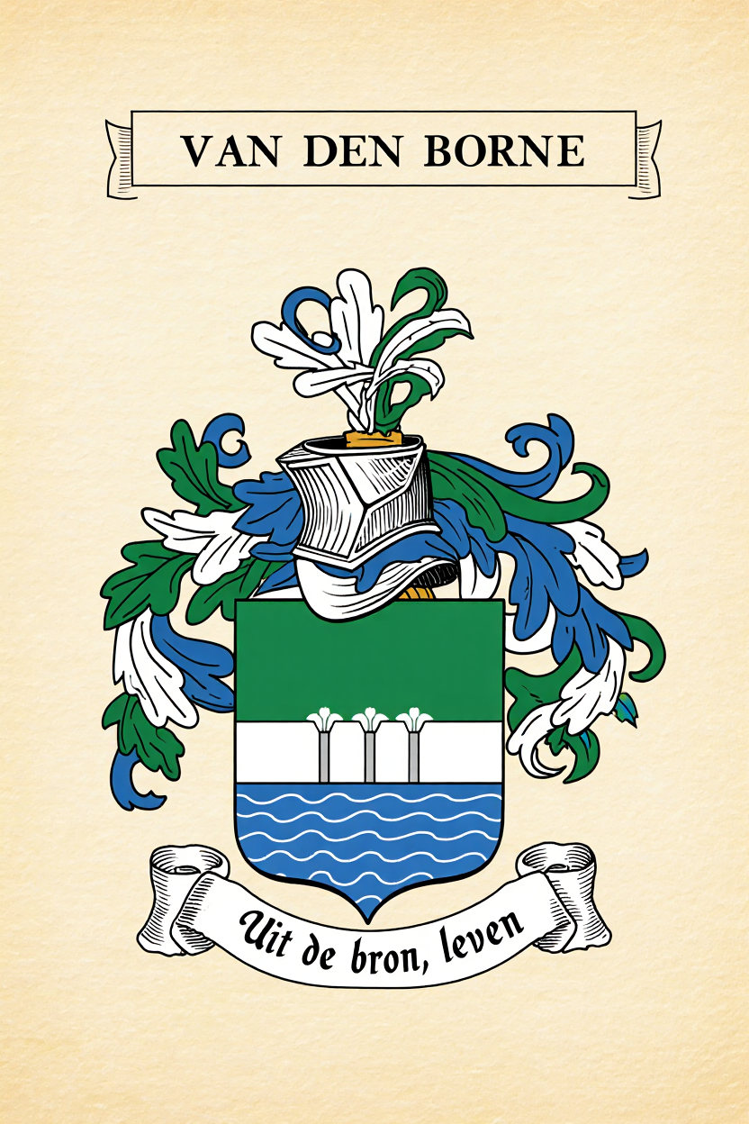 Familiewapen van de achternaam VAN DEN BORNE