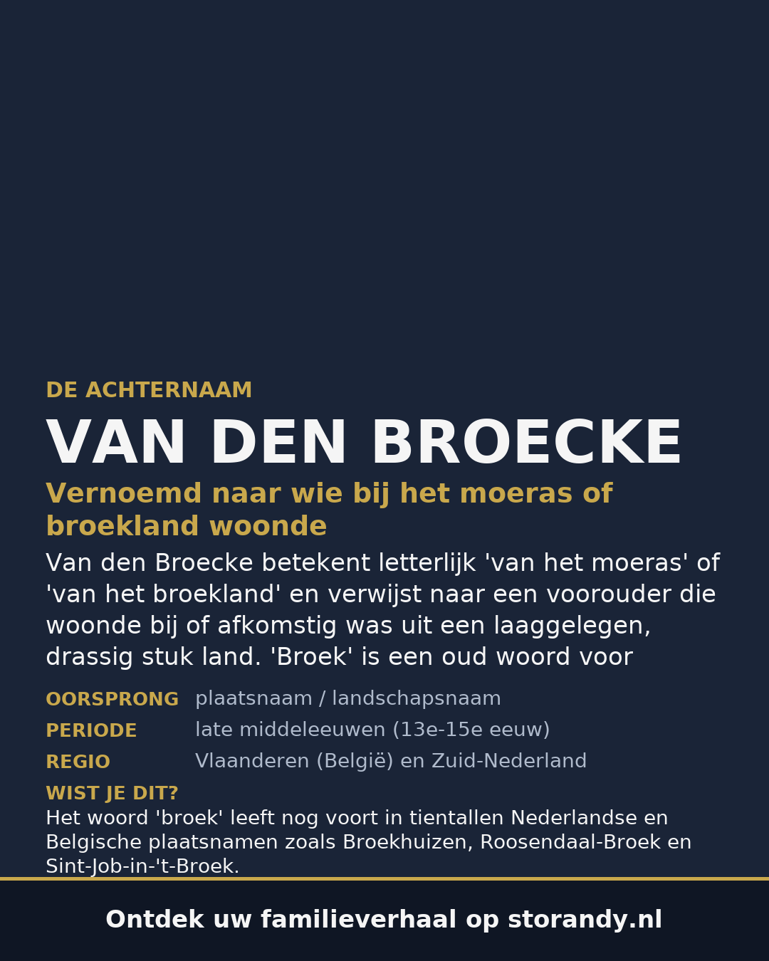 Familiewapen van de achternaam VAN DEN BROECKE