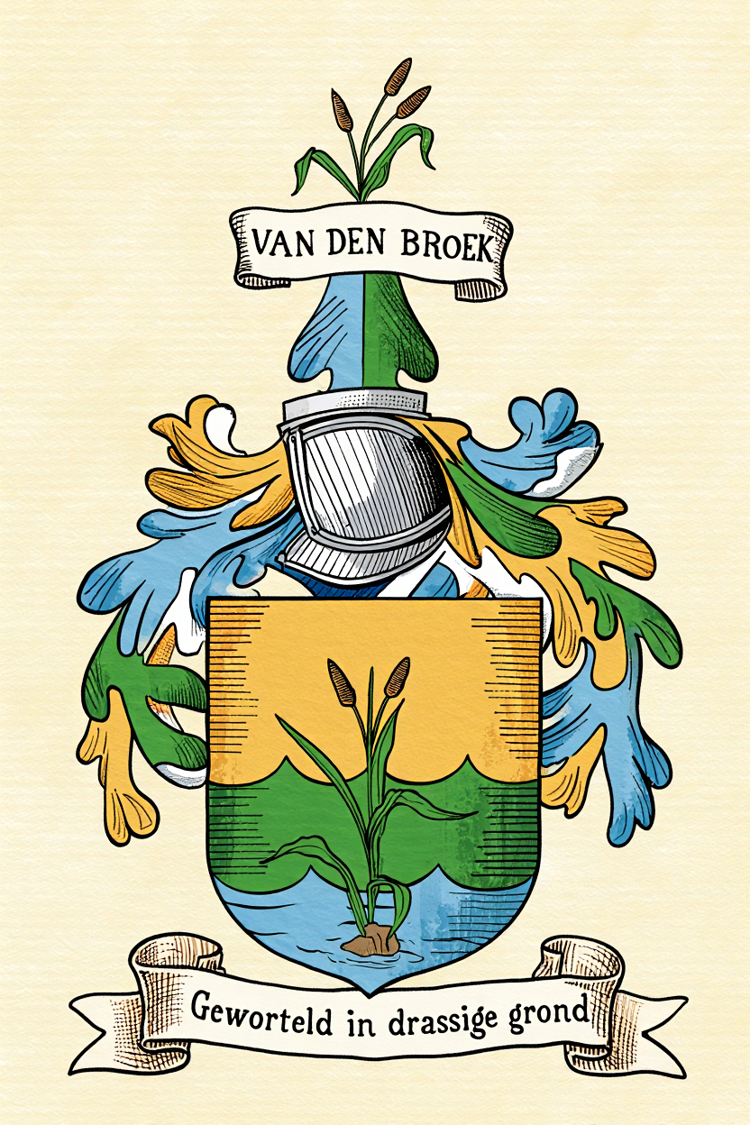 Familiewapen van de achternaam VAN DEN BROEK