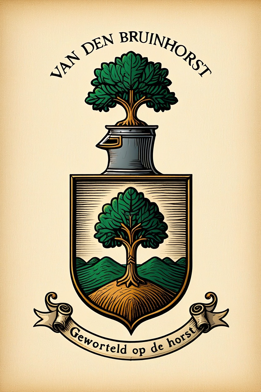 Familiewapen van de achternaam VAN DEN BRUINHORST