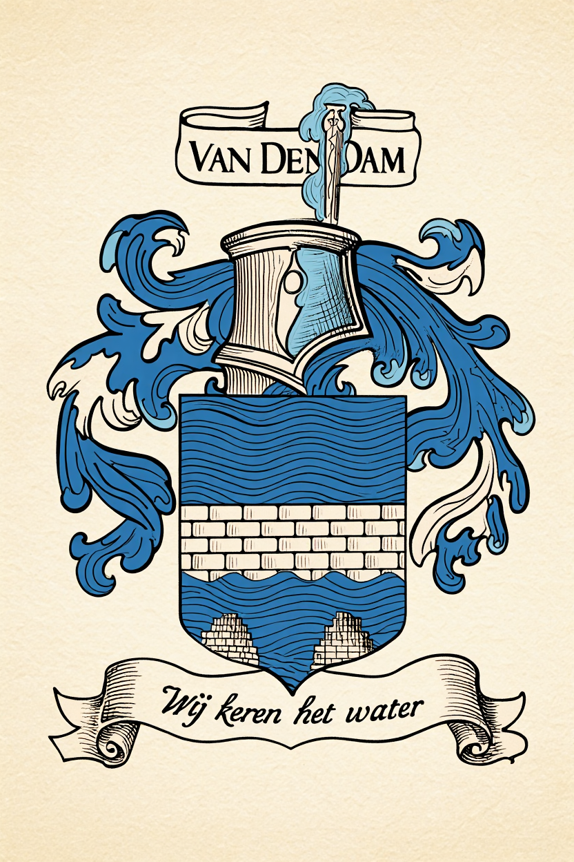 Familiewapen van de achternaam VAN DEN DAM