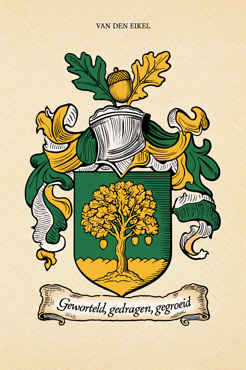 Familiewapen van de achternaam VAN DEN EIKEL