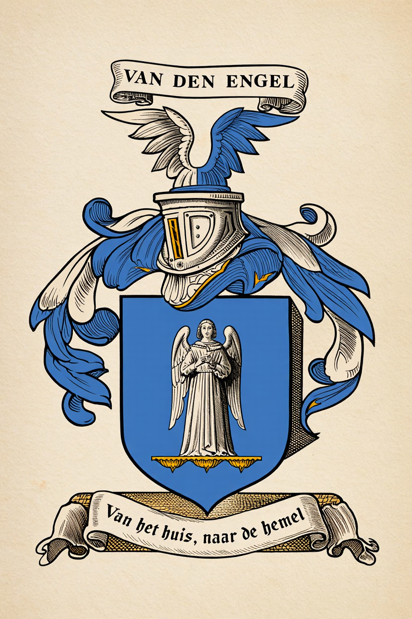 Familiewapen van de achternaam VAN DEN ENGEL (vergrendeld)