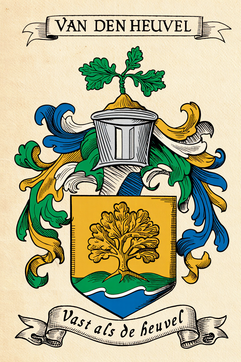 Familiewapen van de achternaam VAN DEN HEUVEL