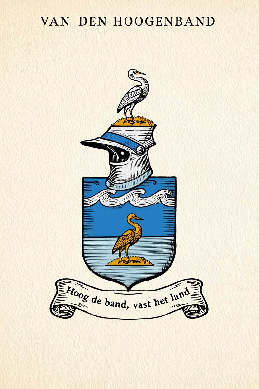 Familiewapen van de achternaam VAN DEN HOOGENBAND (vergrendeld)