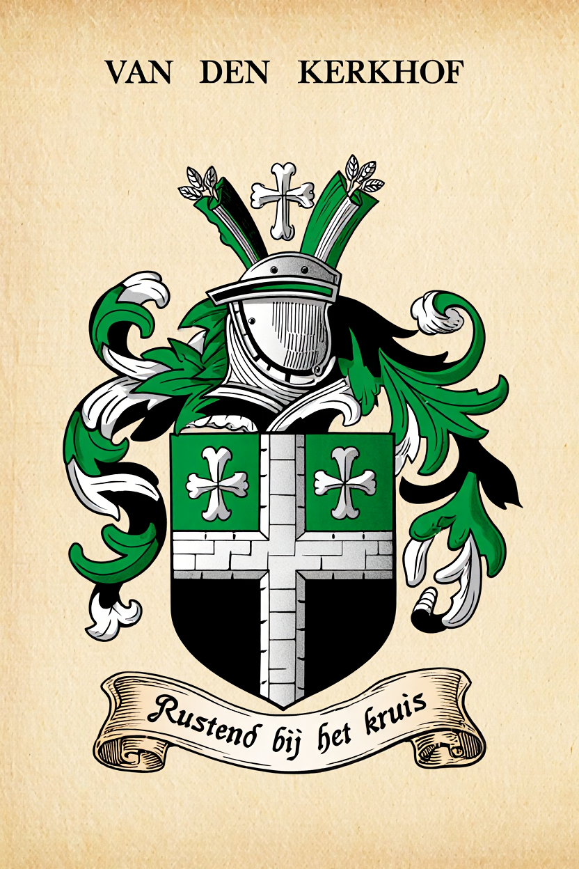 Familiewapen van de achternaam VAN DEN KERKHOF
