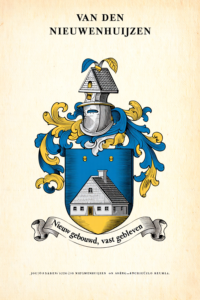 Familiewapen van de achternaam VAN DEN NIEUWENHUIJZEN (vergrendeld)