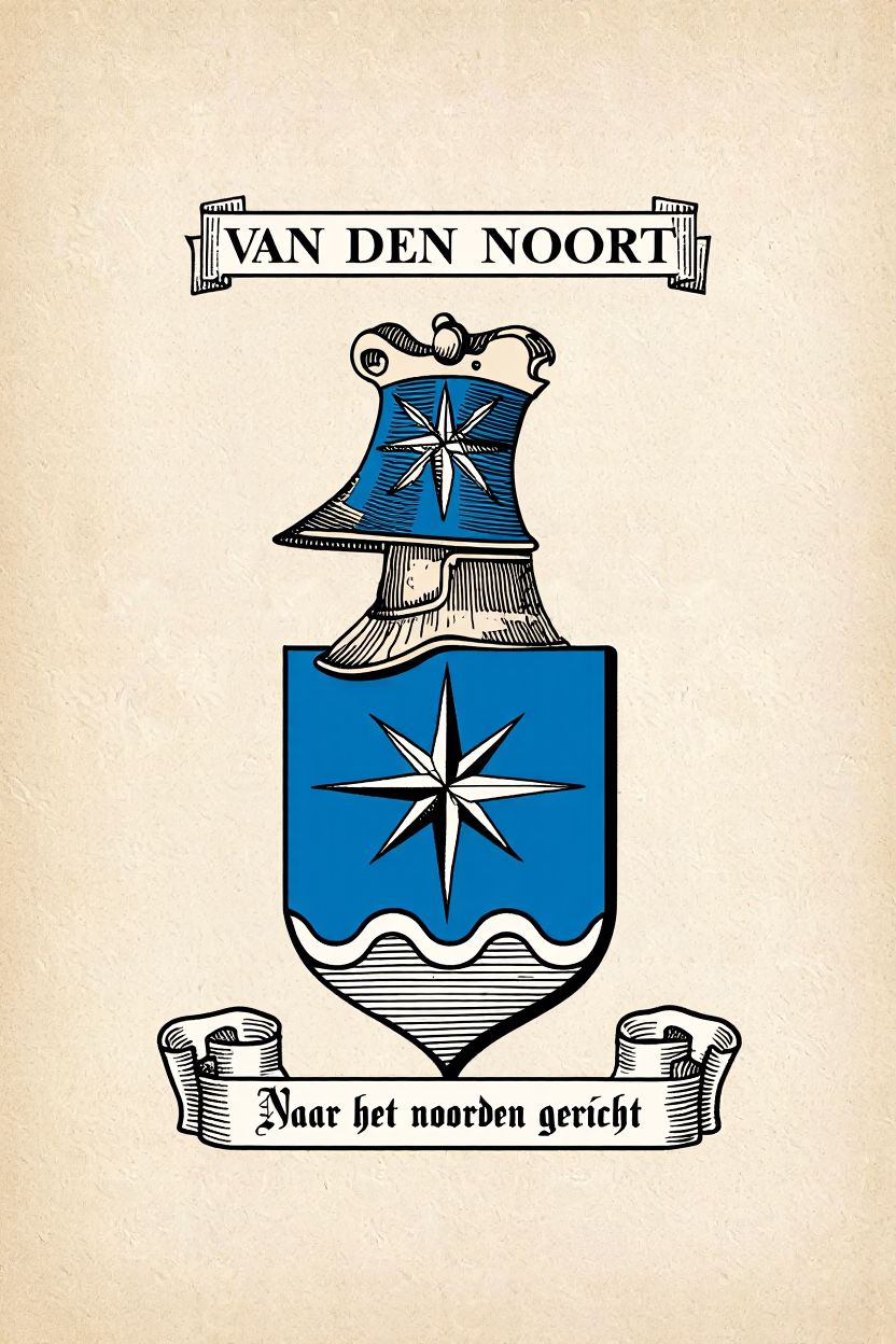 Familiewapen van de achternaam VAN DEN NOORT