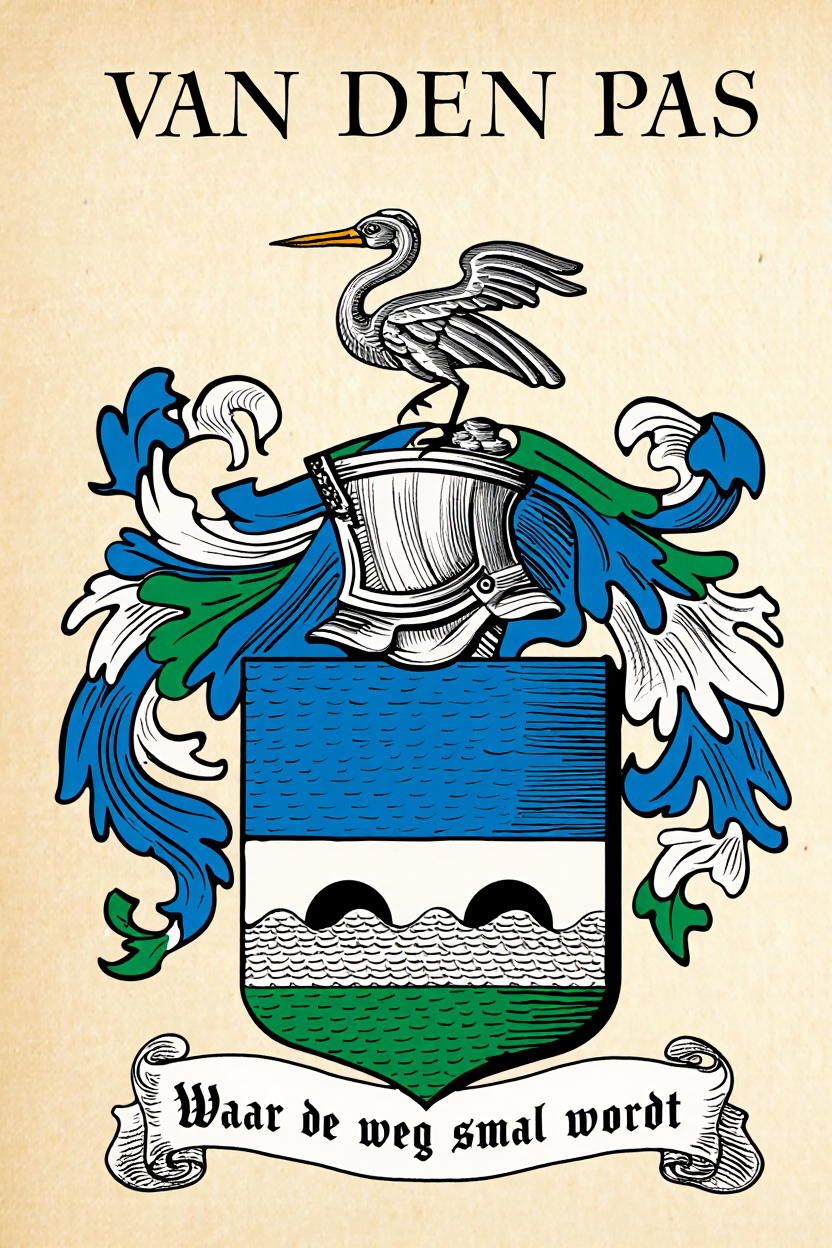 Familiewapen van de achternaam VAN DEN PAS