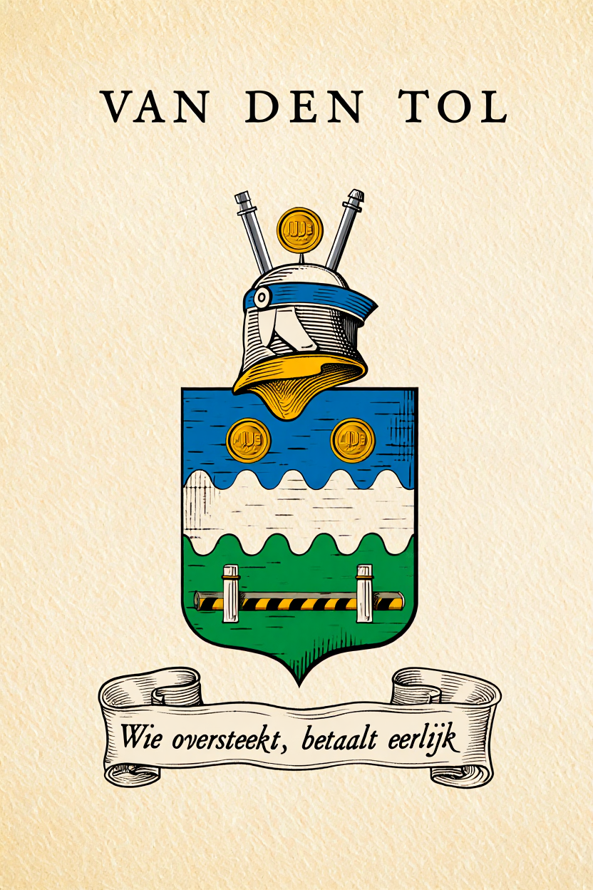 Familiewapen van de achternaam VAN DEN TOL (vergrendeld)