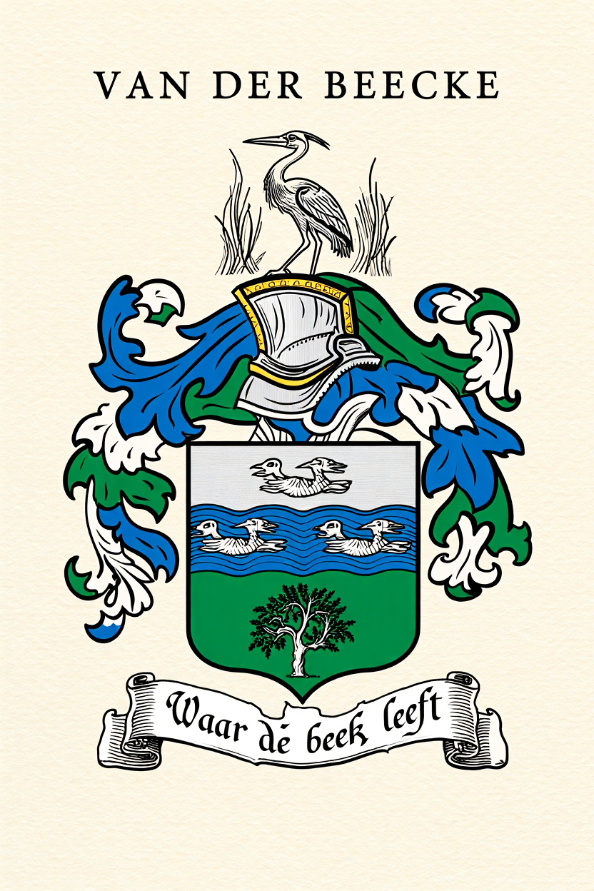 Familiewapen van de achternaam VAN DER BEECKE