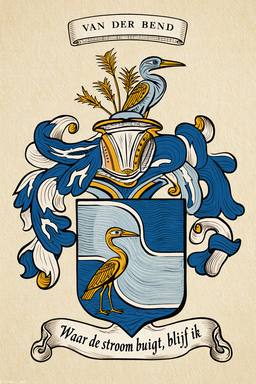 Familiewapen van de achternaam VAN DER BEND