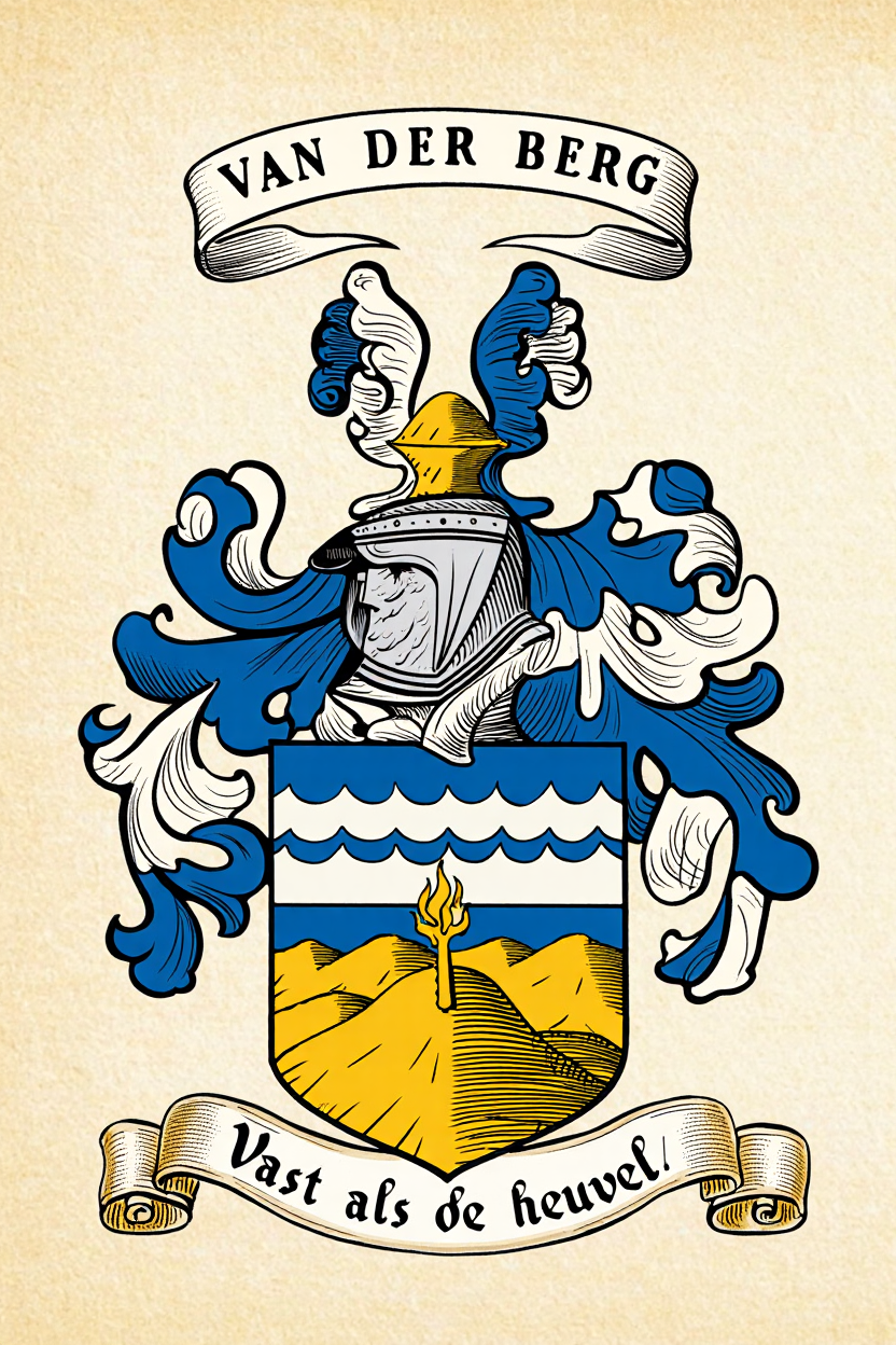 Familiewapen van de achternaam VAN DER BERG