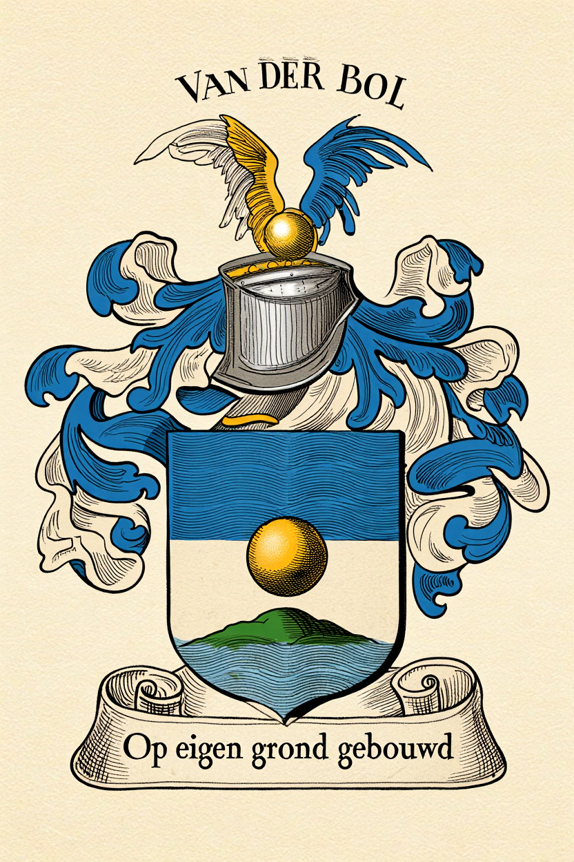 Familiewapen van de achternaam VAN DER BOL (vergrendeld)