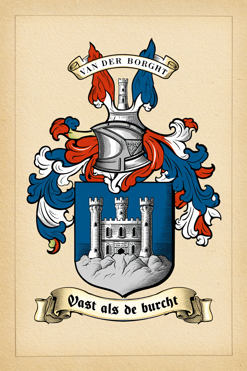 Familiewapen van de achternaam VAN DER BORGHT