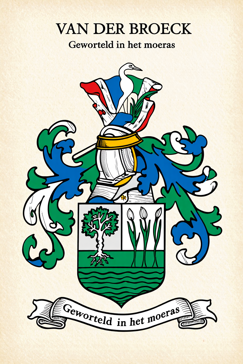 Familiewapen van de achternaam VAN DER BROECK