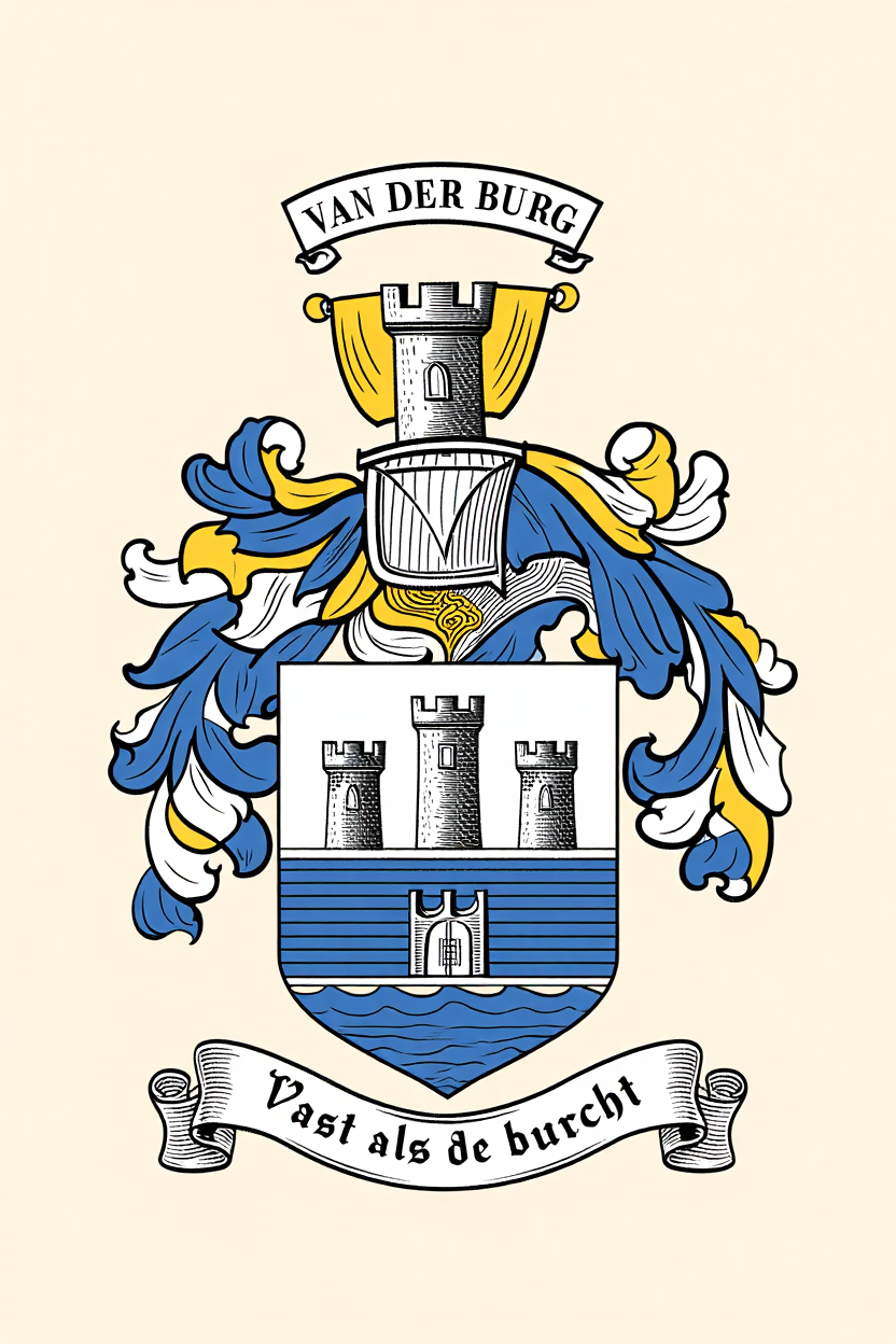Familiewapen van de achternaam VAN DER BURG