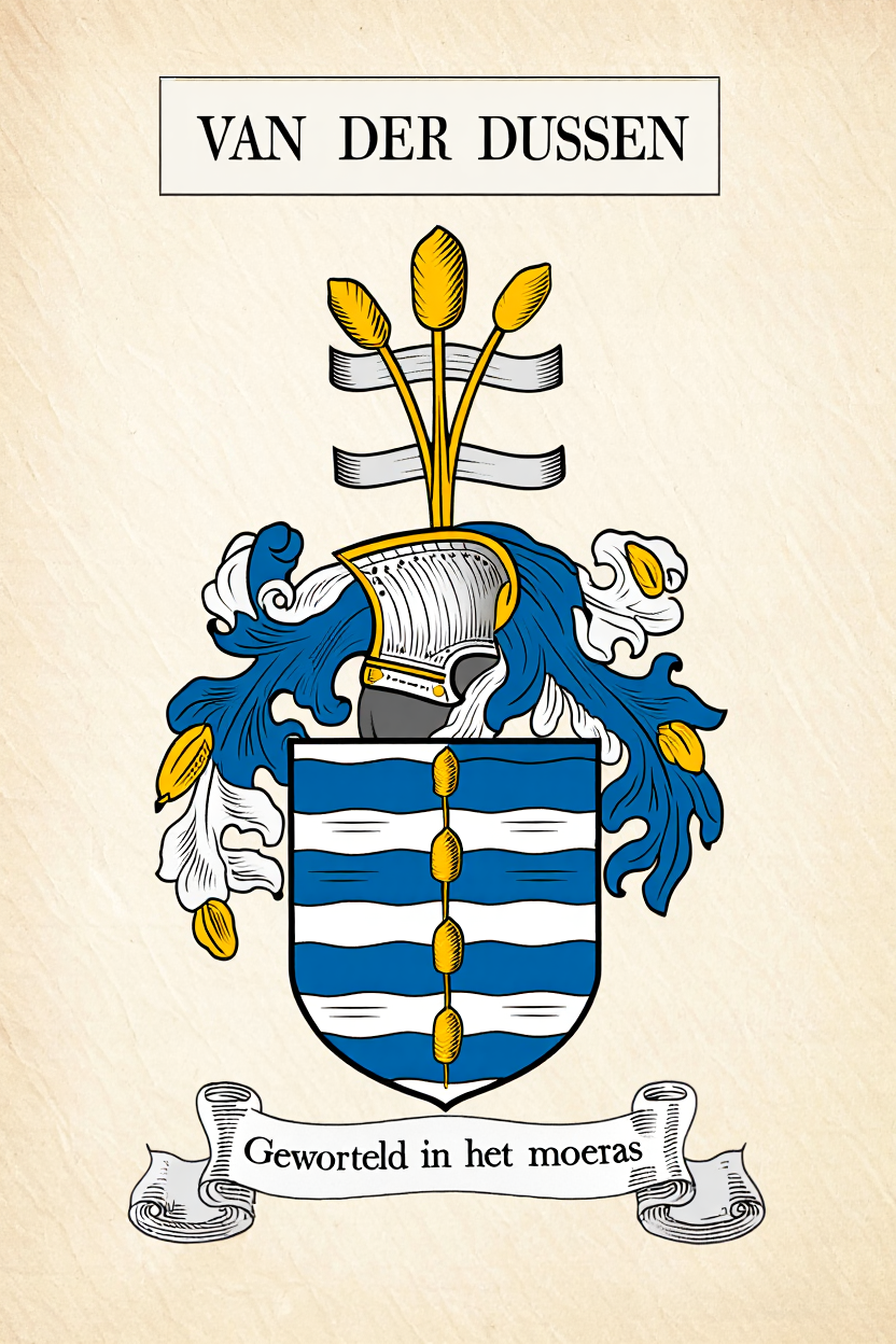 Familiewapen van de achternaam VAN DER DUSSEN