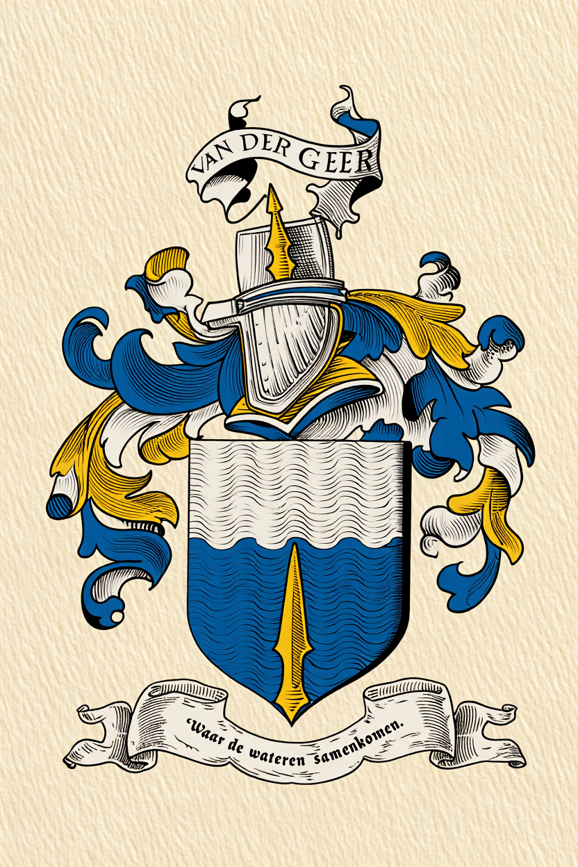 Familiewapen van de achternaam VAN DER GEER
