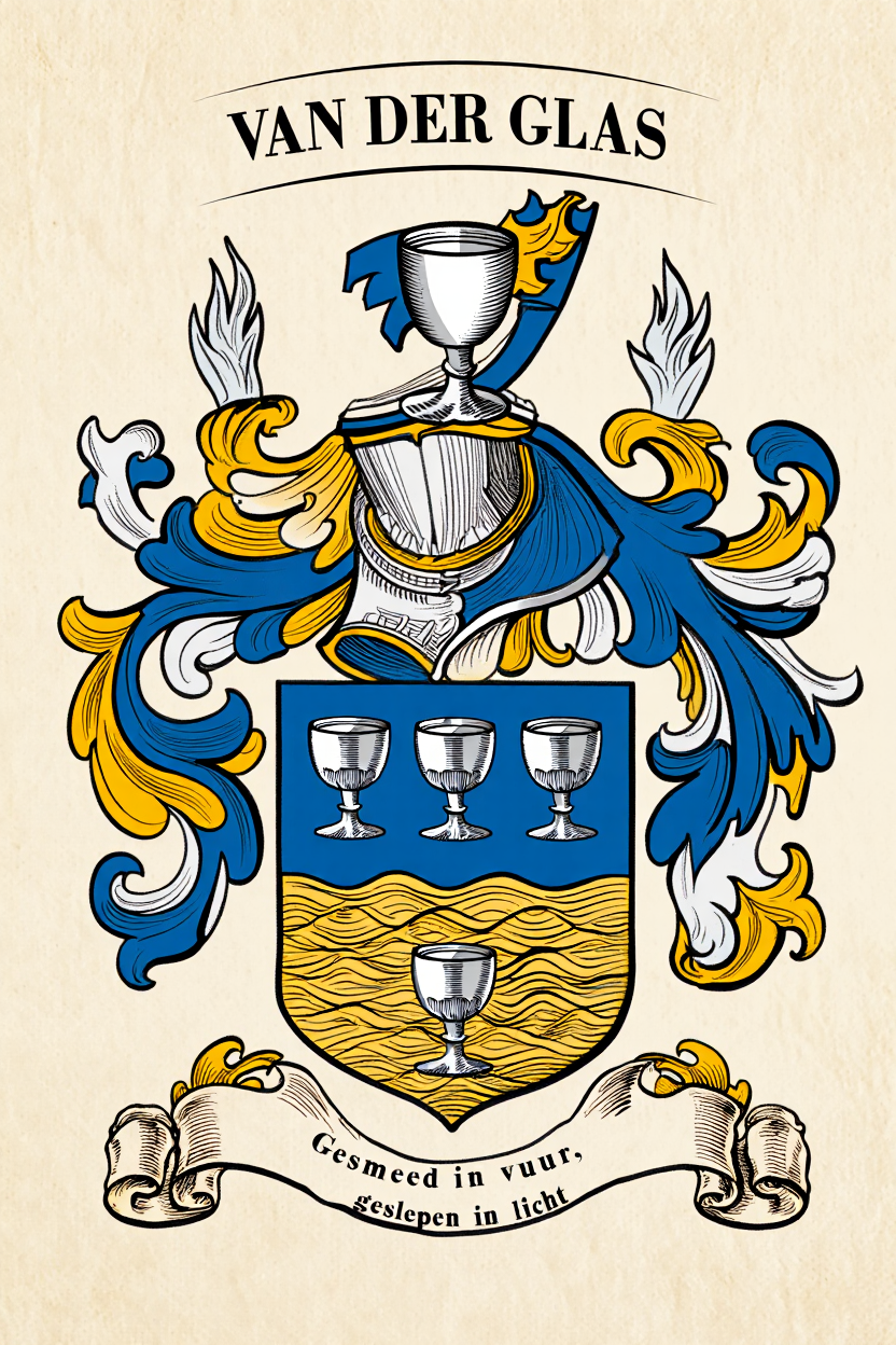 Familiewapen van de achternaam VAN DER GLAS