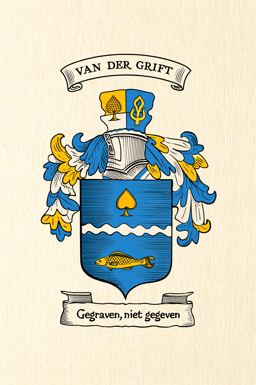 Familiewapen van de achternaam VAN DER GRIFT