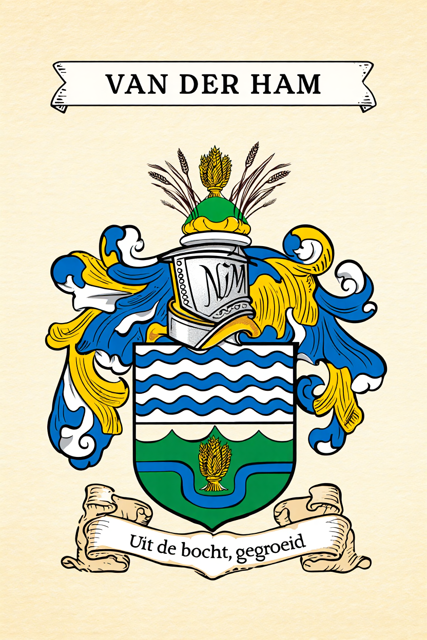 Familiewapen van de achternaam VAN DER HAM