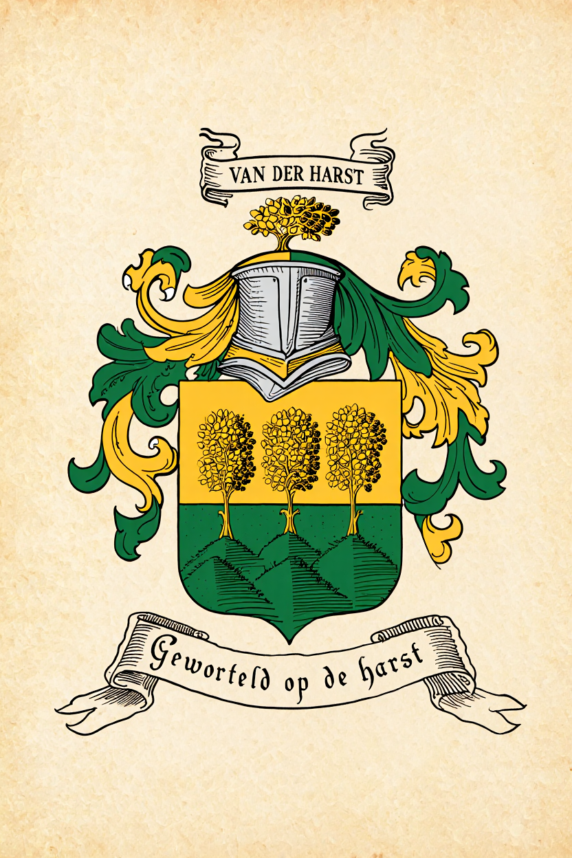 Familiewapen van de achternaam VAN DER HARST