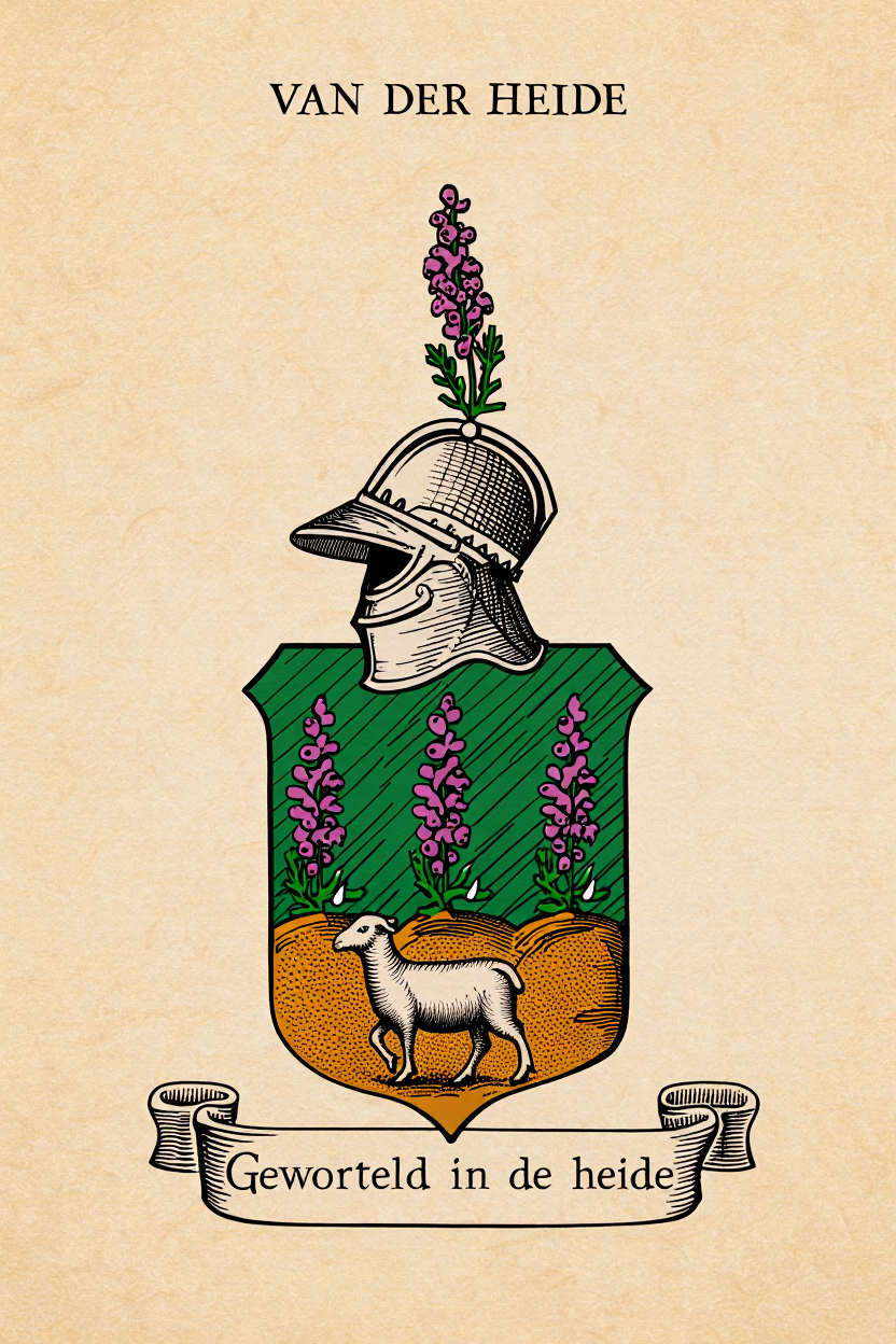 Familiewapen van de achternaam VAN DER HEIDE
