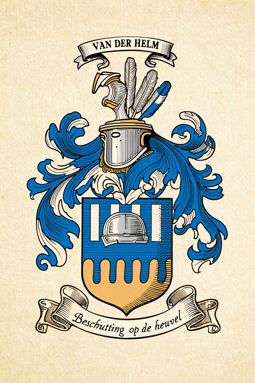 Familiewapen van de achternaam VAN DER HELM
